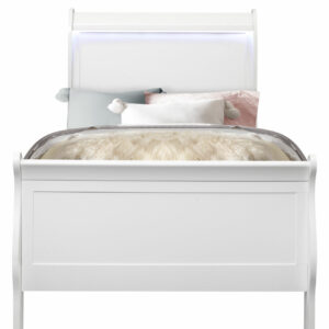 Charlie White Twin Bed