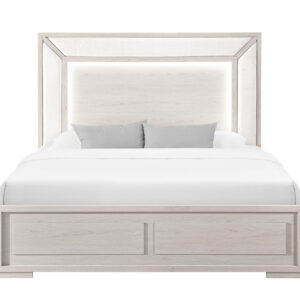 CLARA BEIGE QUEEN BED WITH LED