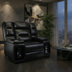 MVP BLANCHE BLACK POWER RECLINER WITH POWER HEADREST