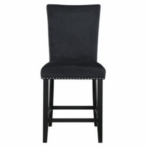D04 BLACK VELVET BAR STOOL