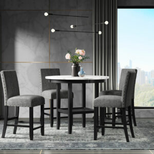 D40011 BAR TABLE + 4 D1622 BAR STOOLS