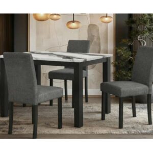 D8032DT PANDA DINING TABLE & D9026DC BLK DINING CHAIR