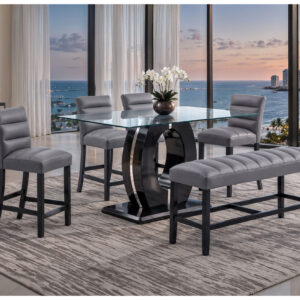 D895 BAR TABLE WITH 4 D895 BAR STOOLS