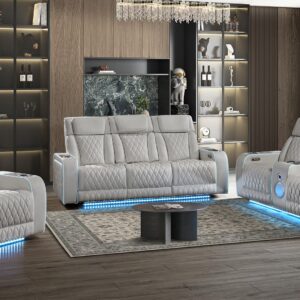 Electra Living Room Set In Gray