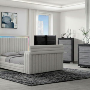 ELIAS/EMMA TV FB BLACK KING BED GROUP