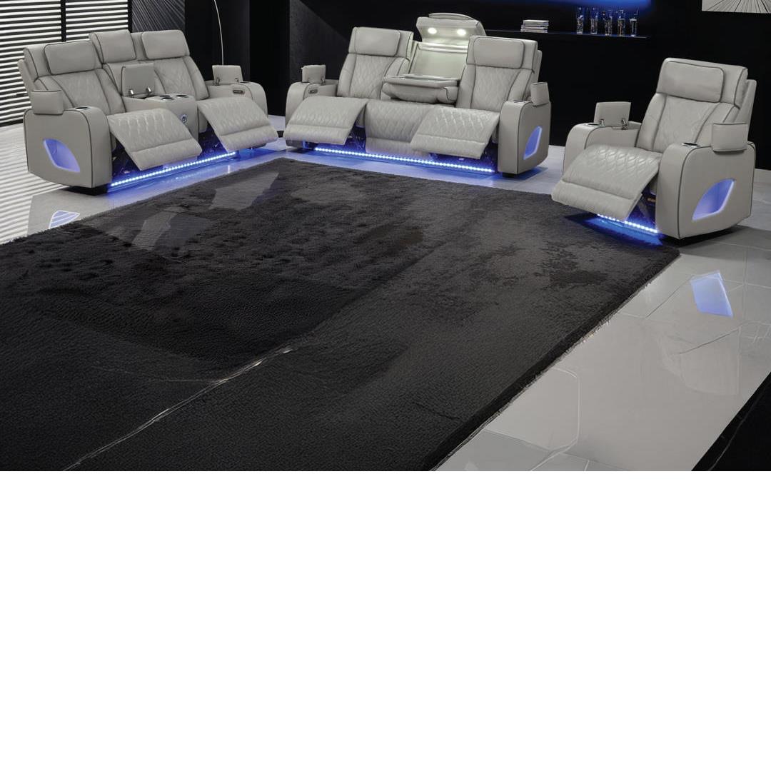 Fortuner Living Room Set in Gray