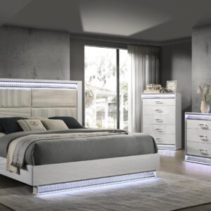 Glam Bedroom set in White