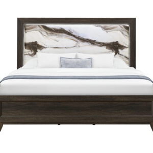 HARMONY BROWN QUEEN BED WITH LED