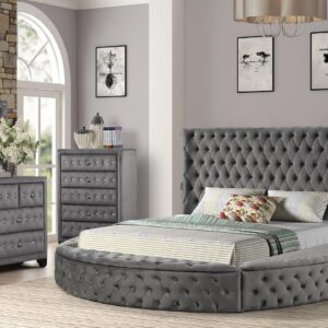 Hazel Bedroom set in Gray