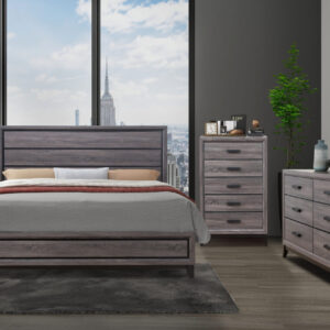 KATE GREY KING BED GROUP