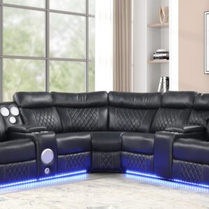 Lacrosse Sectional Sofa Black