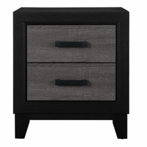 LISBON GREY AND BLACK NIGHTSTAND