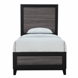 LISBON GREY AND BLACK TWIN BED