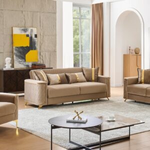 Lisa Living Room Set in Copper