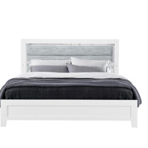 LUCCIA WHITE FULL BED WITH LED