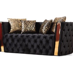 Naomi Loveseat in Black