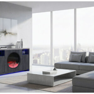 NYLA GREY 60″ ENTERTAINMENT UNIT WITH SPEAKERS AND LED