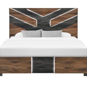 OPTIMUS BROWN/BLACK KING BED