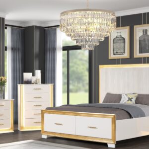 Obsession Bedroom set in White & Gold