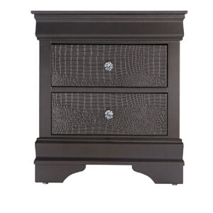 POMPEI METALLIC GREY NIGHTSTAND
