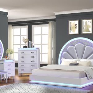 Perla Bedroom Set with Vanity