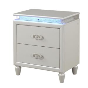 Perla/Passion Nightstand in Milky White