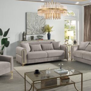 Ruby Living Room Set Taupe