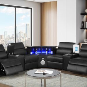 Nova Sectional Sofa in Black