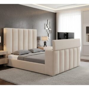 SERENITY BUFF QUEEN BED WITH SPEAKER TV LIFT AND FIREPLACE
