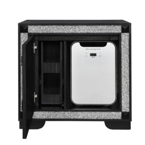 SOLEIL CHARCOAL NIGHTSTAND WITH COOLER AND SPEAKER