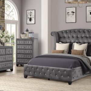 Sophia Bedroom Set in Gray