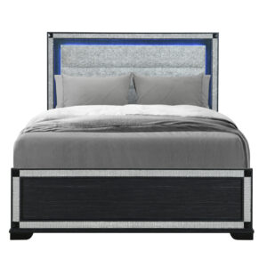 SOLEIL CHARCOAL QUEEN BED