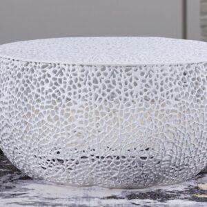 T3502-32 Round Coffee Table White