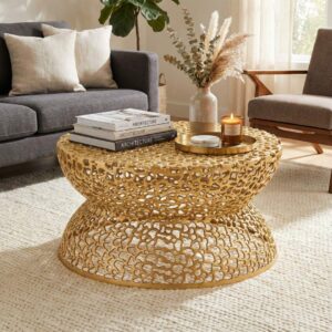 T3704 Round Coffee Table Gold