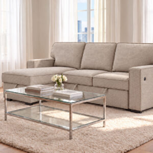 U0233 LT BRWN REVERSIBLE PO SOFA BED