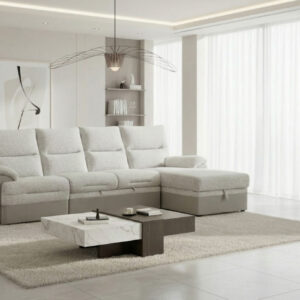 U3822 GREY/ICE SECTIONAL WITH PULLOUT BED AND USB