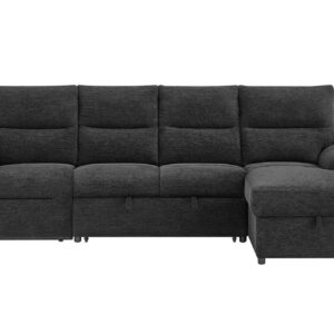 U3823 BLACK RIGHT SIDE FACING CHAISE W/ STORAGE