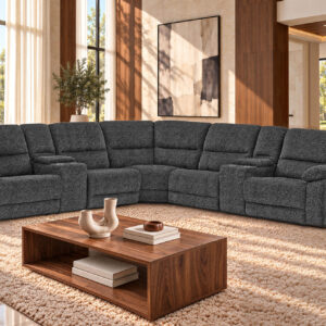 U4291 GREY SECTIONAL WITHOUT CHAISE