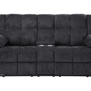U6000 BLACK CONSOLE RECLINING LOVESEAT