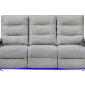 U6611 GREY 15 POWER RECLINING SOFA WITH LED