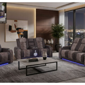 U8000 BROWN PWR REC SOFA/PWR CON REC LOVESEAT/PWR RECLINER W/PHR