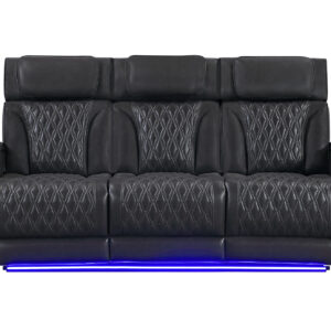 U8611 BLANCHE CHARCOAL POWER RECLINING SOFA WITH PHR AND LED