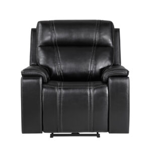 U8880 BLACK LEATHER POWER RECLINER