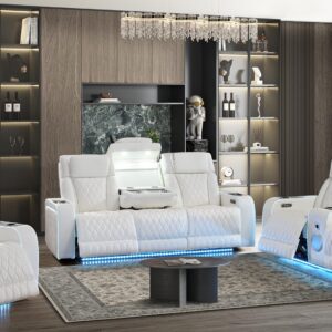 Electra Living Room Sets in White