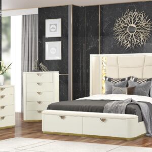 La Pierre Bedroom Set in Beige